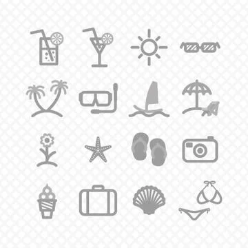 Summer set Stock Illustration