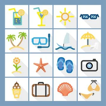 Summer set Stock Illustration