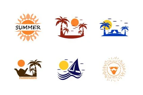 Summer set Stock Illustration