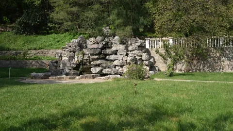 Summer shade pathway rockery Stock Footage 233325744