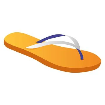 Summer shoes. Flip flops. Essential for the beach. Stock Illustration