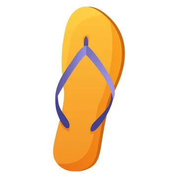 Summer shoes. Flip flops. Essential for the beach. Stock Illustration