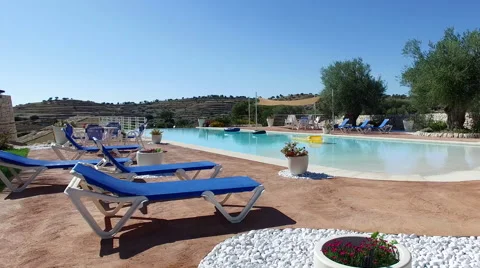 Summer in Sicily  - Infinity Swimming Pool - Arial Shot Stock Footage 63319897