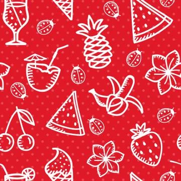 Summer simless background Stock Illustration