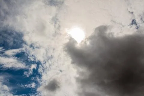 Summer sky after rain in thunder clouds,texture Stock Photos