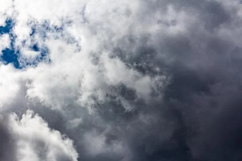 Summer sky after rain in thunder clouds,texture Stock Photos