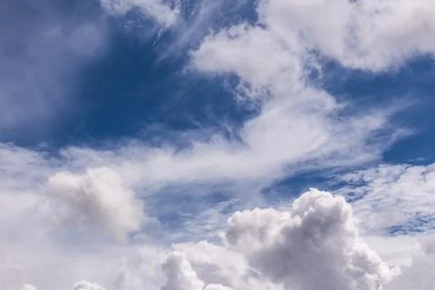 Summer sky after rain in thunder clouds,texture Stock Photos