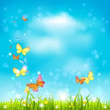 Summer sky background Stock Illustration