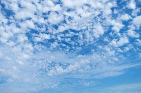 Summer sky in clouds. Panoramic view Stock Photos