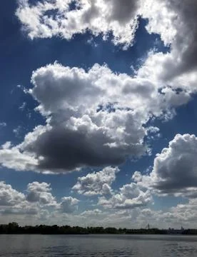Summer sky with clouds Foto stock