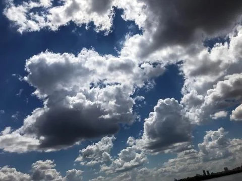 Summer sky with clouds Foto stock