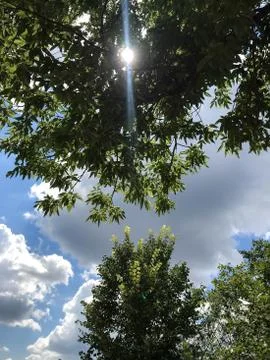 Summer sky with clouds Foto stock