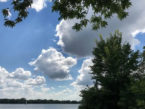 Summer sky with clouds Stock Photos