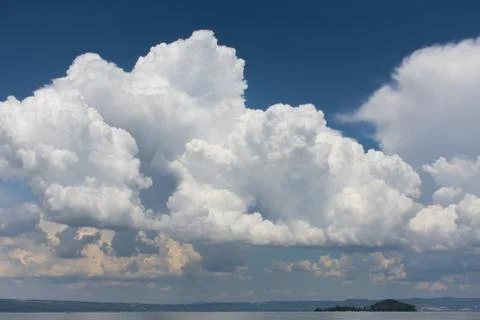 Summer sky with clouds Stock Photos