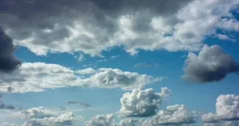 Summer Sky Clouds Time Lapse Stock Footage 95837956