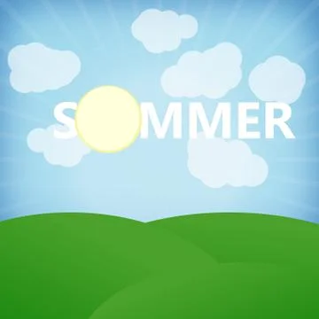 Summer sky creative fresh design Stock Illustration