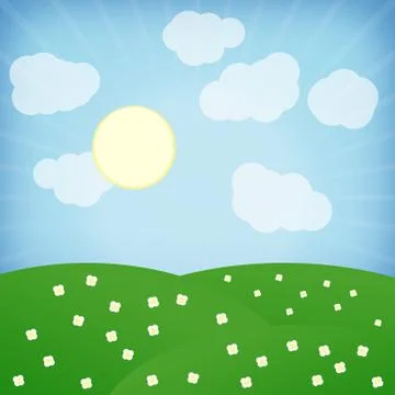 Summer sky creative fresh design Stock Illustration