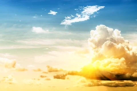 Summer sky landscape Stock Photos