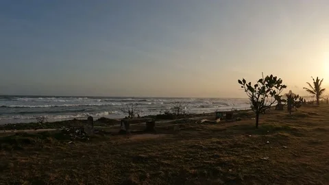 Summer sky sunset beach waves ocean Vídeos de archivo 205558984
