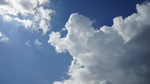 Summer sky time lapse, sun shining and moving clouds Stock Footage 37800059