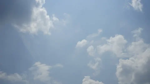 Summer sky time lapse, sun shining and moving clouds Video stock 37964129