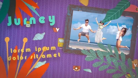 Summer Slideshow After Effects stock