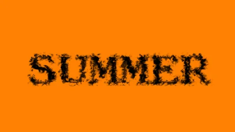 Summer smoke text effect orange isolated background Stock Footage 138722593