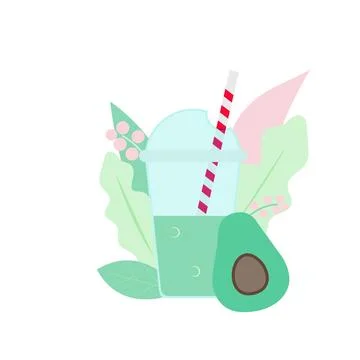  Summer smoothie vector icon Stock Illustration