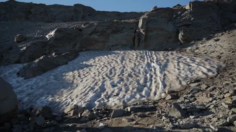Summer Snow on Mountain Rocks 動画素材 318633265