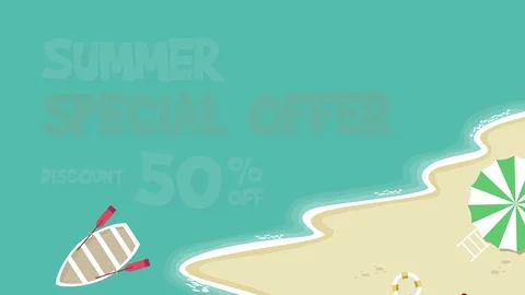 Summer special offer animation background collection Video stock 89859019