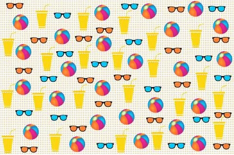 Summer special seamless background Stock Illustration
