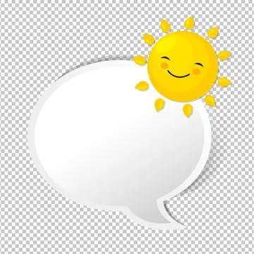 Summer With Speech Bubble Stock-Illustration