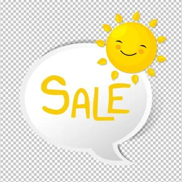 Summer With Speech Bubble Stock Illustration