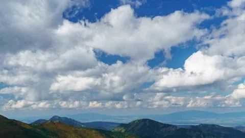 Summer Splendor Timelapse: Tatra Ranges and Verdant Meadows Stock Footage 308189720