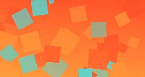Summer squares on orange background Stock Illustration