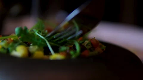 Summer squash frittata with goat cheese and arugula delicious healthy diet food Stock Footage 302093167