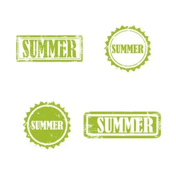 SUMMER stamp sign Stock Illustration