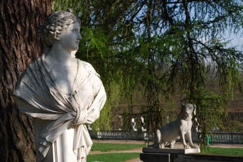 Summer statues. Stock Photos