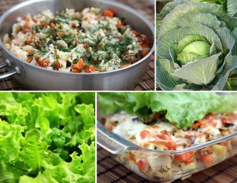 Summer steamed vegetables Foto stock