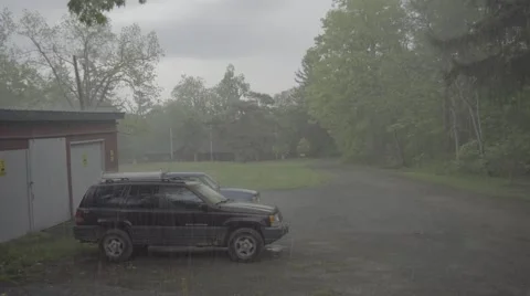 Summer Storm at Camp Video stock 66313048