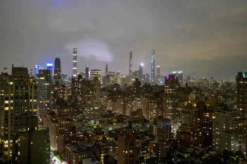 Summer Storm Cityscape (2 of 3) Stock Footage 137881652
