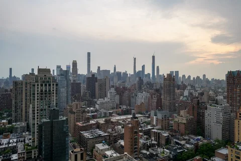 Summer Storm Cityscape I Stock Footage 127178361
