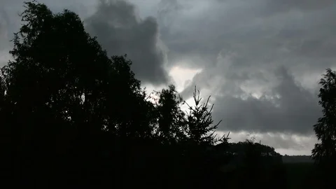 Summer storm in the countryside Stock Footage 94126308