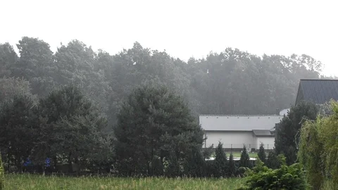 Summer storm in the countryside Stock Footage 94126422