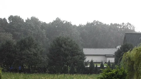 Summer storm in the countryside Stock Footage 94126713