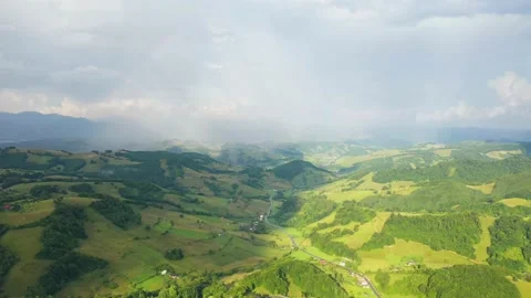 Summer storm over the fields. Stock Footage 136902202