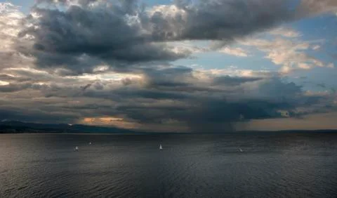 Summer Storm at the Sea Stock Photos