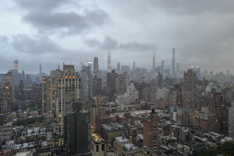 Summer Storm Skyline Stock Footage 134421896