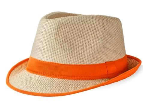 Summer straw hat Stock Photos