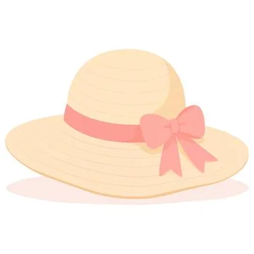 Summer straw hat vector illustration Stock Illustration